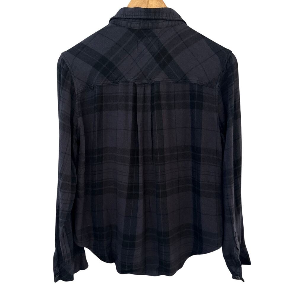 Rails Plaid Pepper Button Up Shirt Juniper Black Size Small - Picture 3 of 9